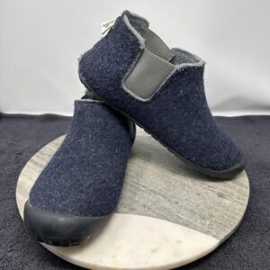 Gumbies Shoes Mens Size 8 Euro 42 Navy Wool Felt Slip On House Slippers Indoor